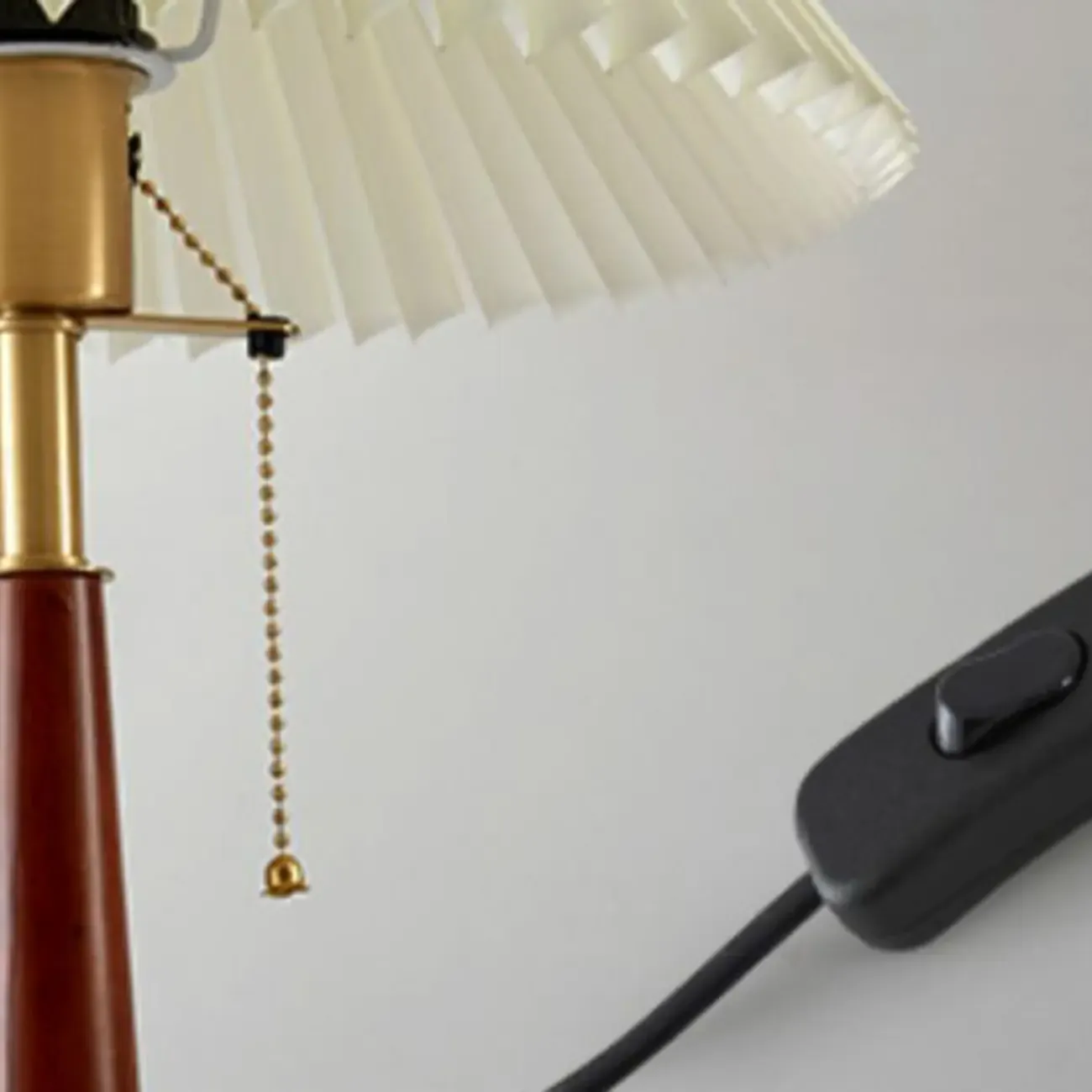 Elegant Metal Round Base Cone Fabric Shade Table Lamp Image - 8