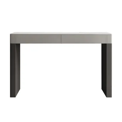 Modern Beige Orange Stone Top Wooden Drawer Bar Tables Image - 8