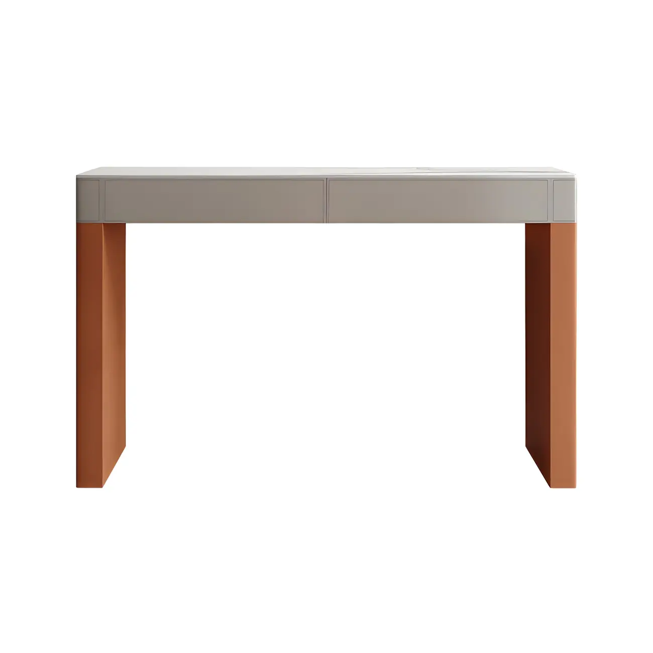 Modern Beige Orange Stone Top Wooden Drawer Bar Tables Image - 7 | homeyfad