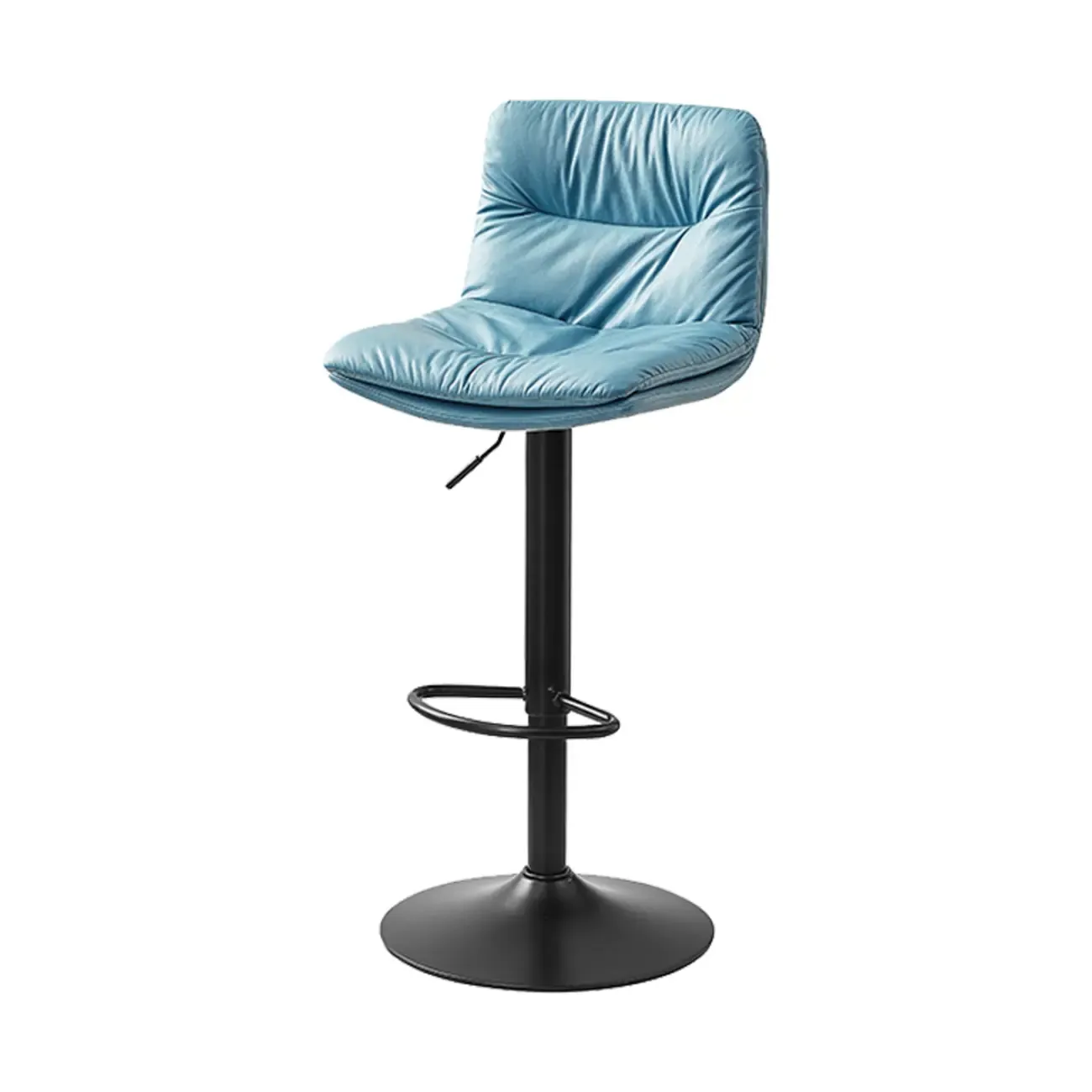 Modern Leather Saddle Swivel Adjustable Bar Stool | HomeyFad