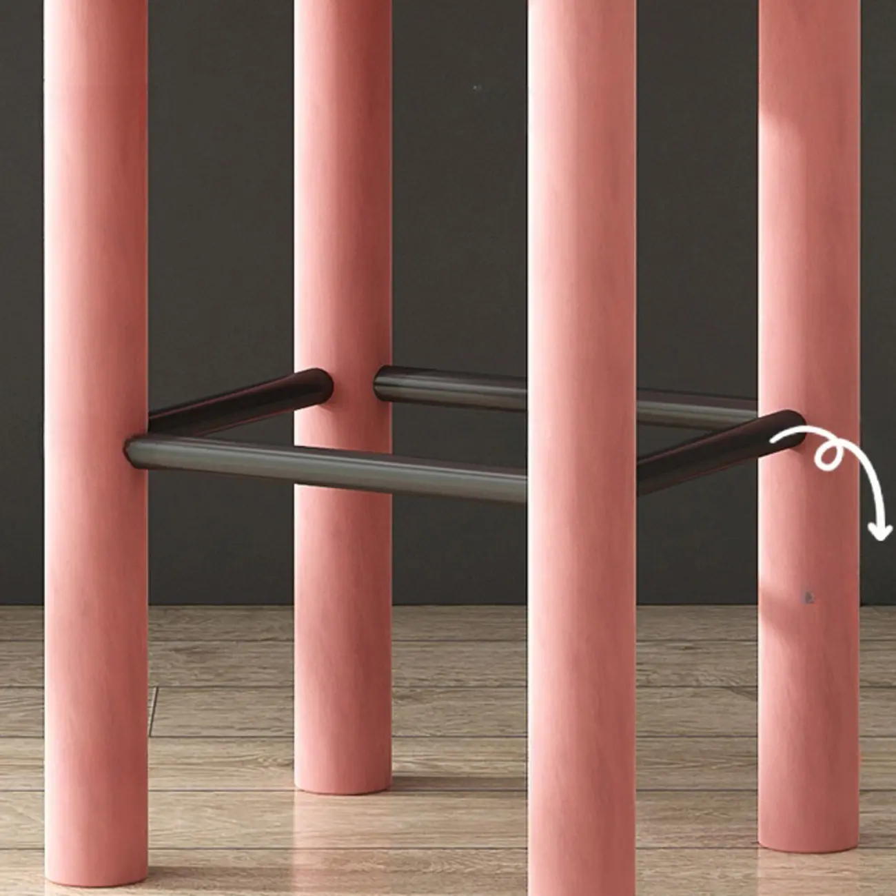 Multicolor Simple Round 4-Leg Upholstered Bar Stools Image - 18 | homeyfad