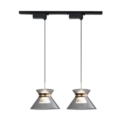 Modern Black Adjustable Tapered Pendant Light Image - 5