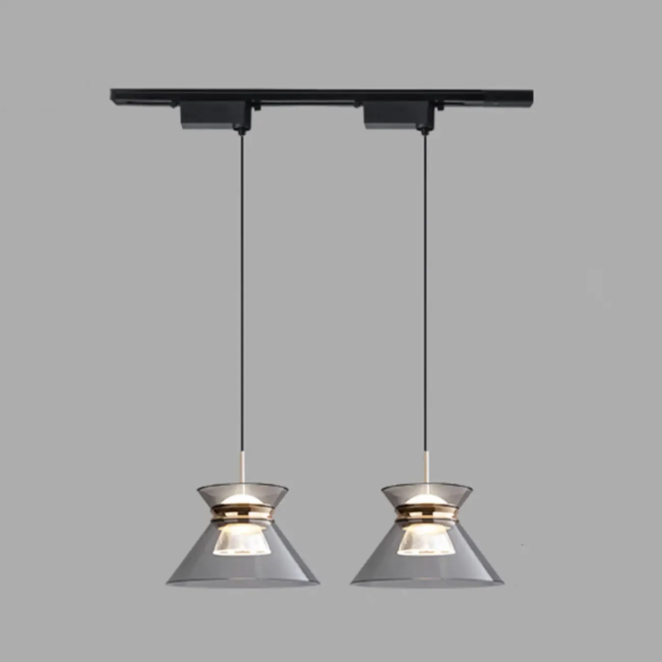Modern Black Adjustable Tapered Pendant Light Image - 9