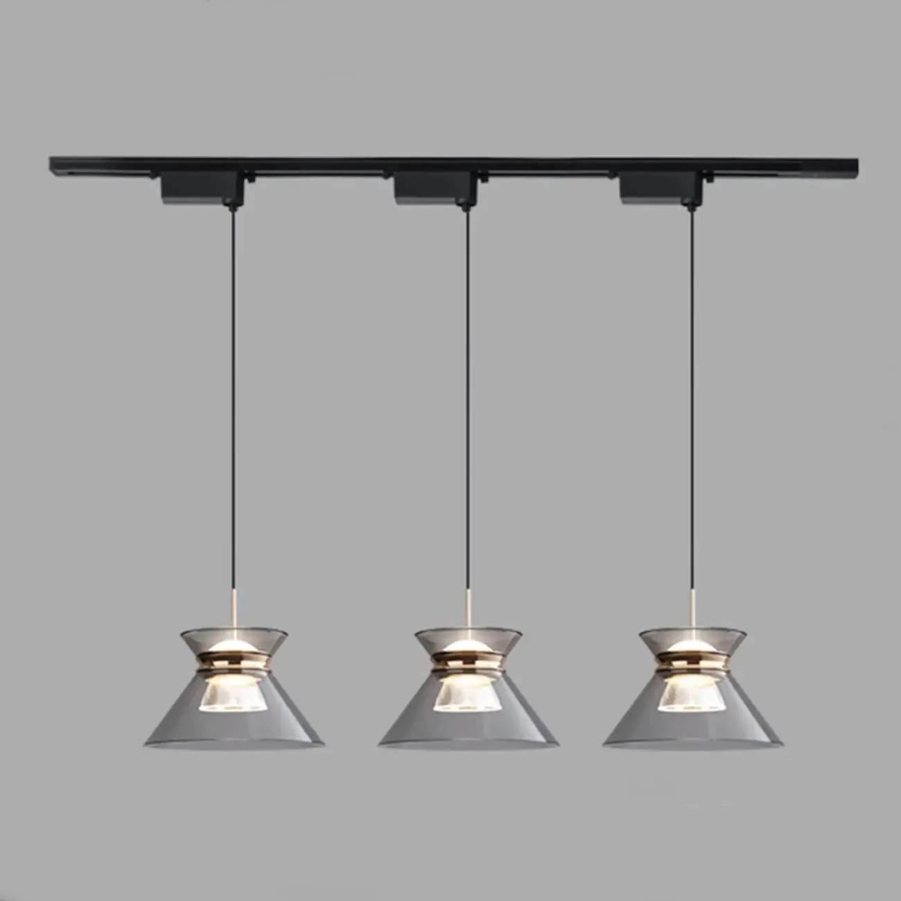 Modern Black Adjustable Tapered Pendant Light Image - 10