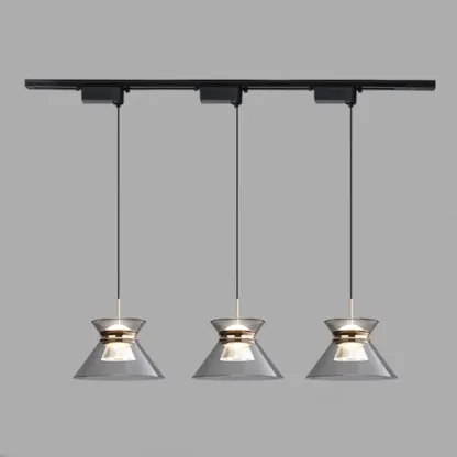 Modern Black Adjustable Tapered Pendant Light Image - 10