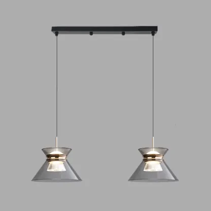 Modern Black Adjustable Tapered Pendant Light Image - 11