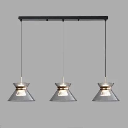 Modern Black Adjustable Tapered Pendant Light Image - 12