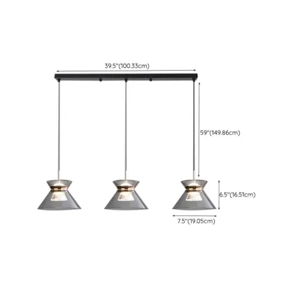 Modern Black Adjustable Tapered Pendant Light Image - 14