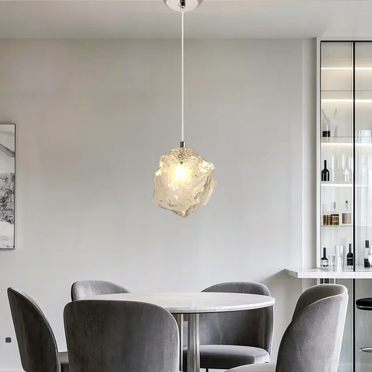 Irregular Cube Crystal Pendant Light for Modern Home Decor Image - 1 | homeyfad
