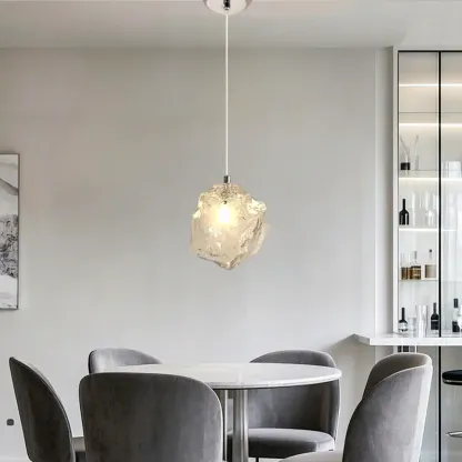 Irregular Cube Crystal Pendant Light for Modern Home Decor Image - 1