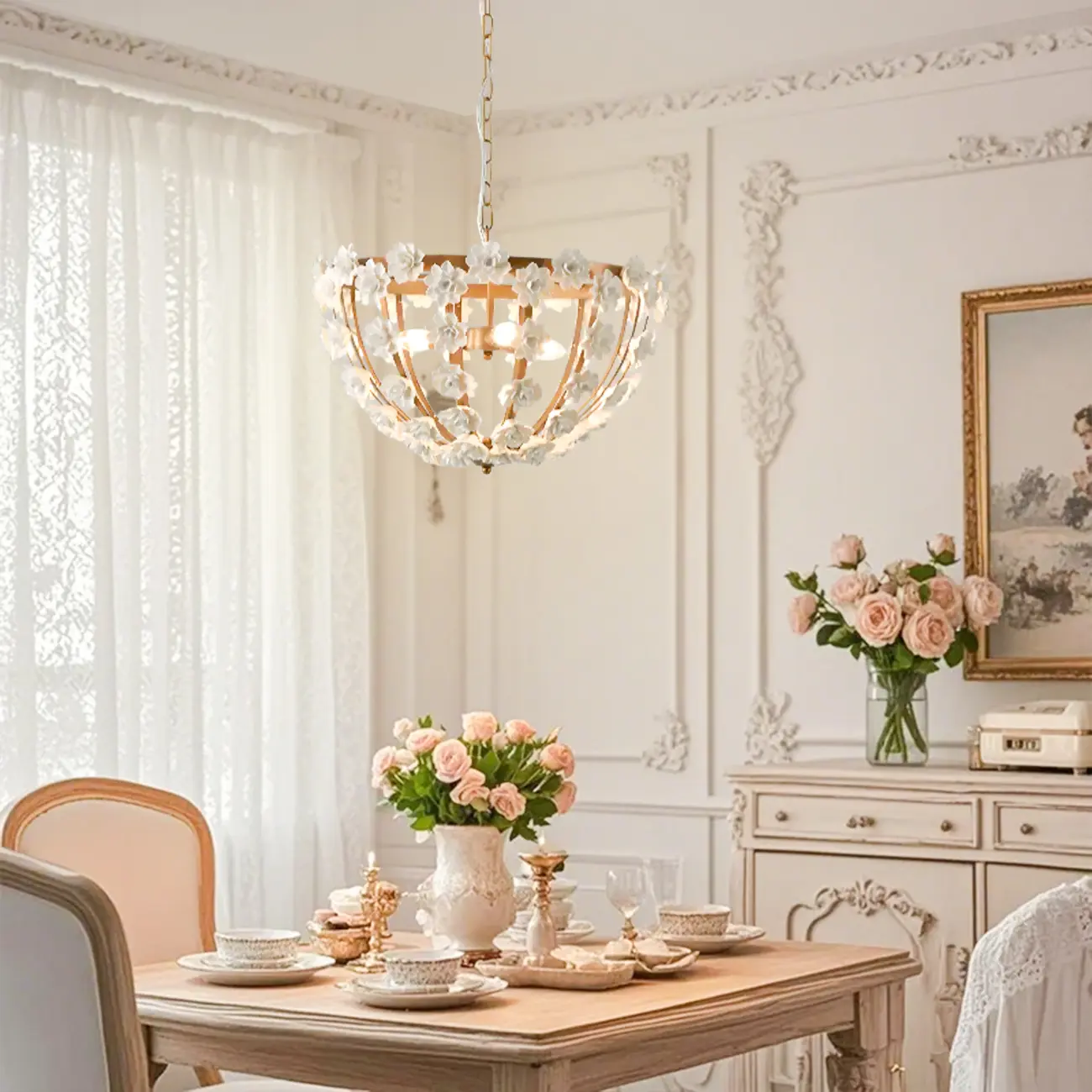  Modern Dome Ceramics Chandelier for Elegant Dining Room Image - 2 | homeyfad