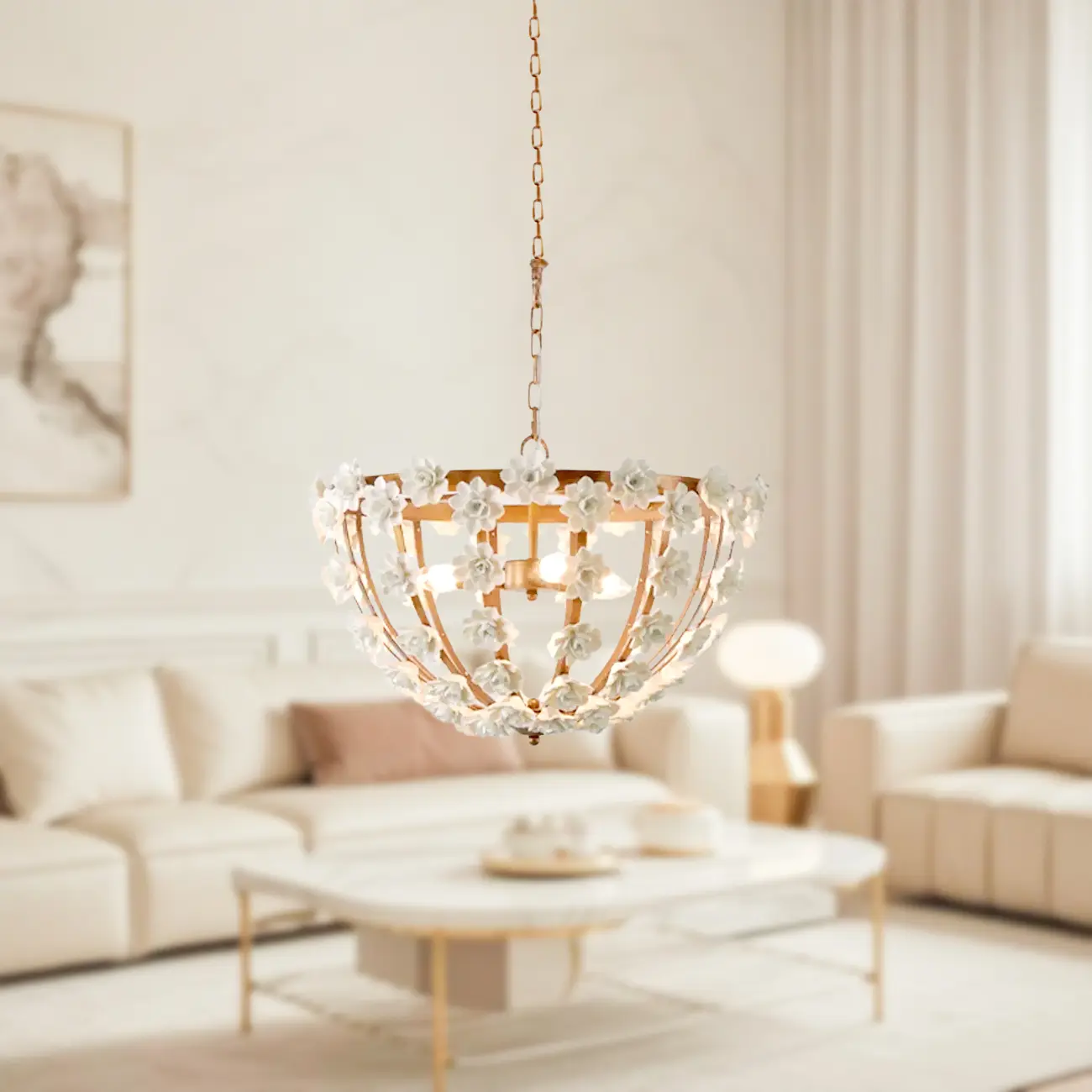  Modern Dome Ceramics Chandelier for Elegant Dining Room Image - 8 | homeyfad