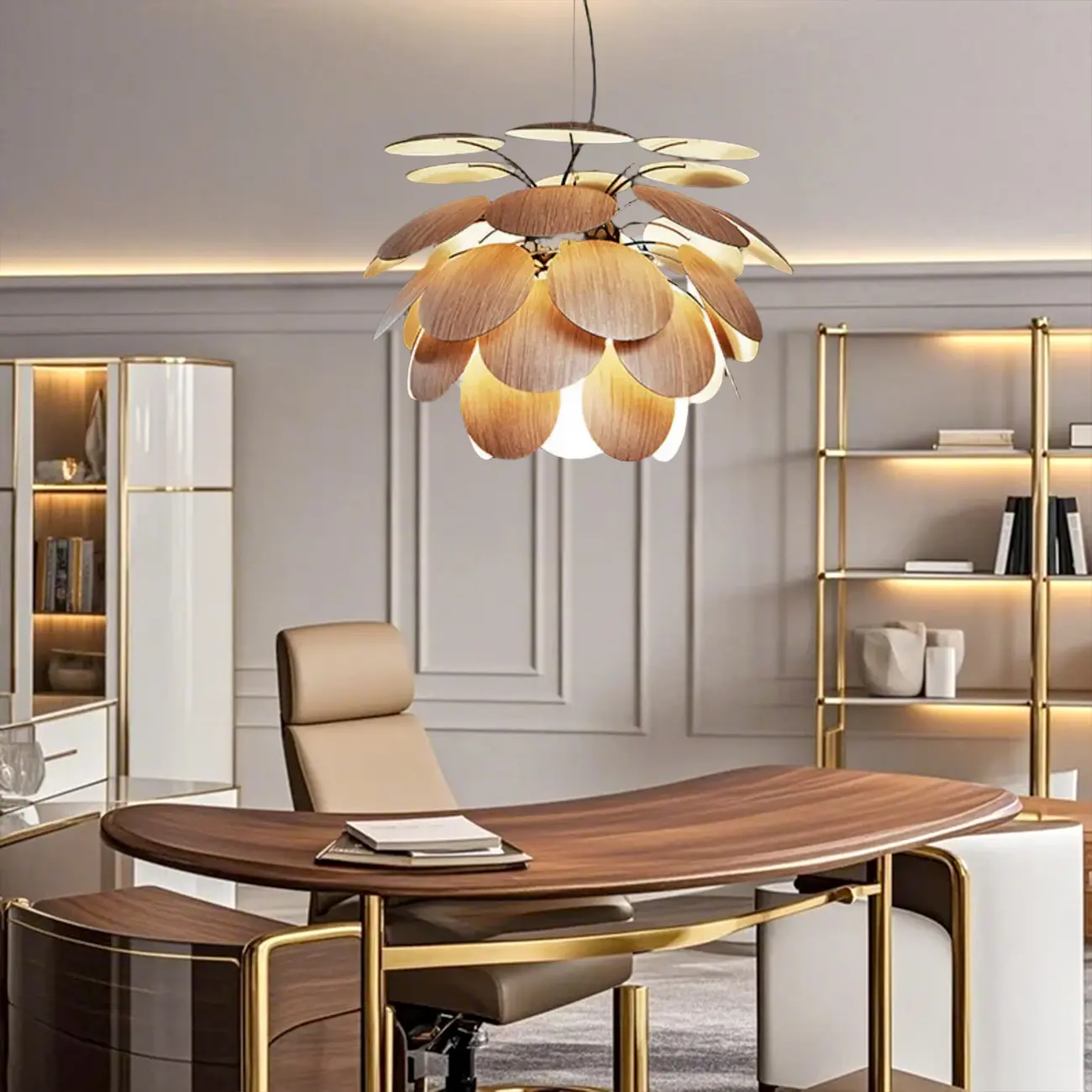 5 Tiers Modern Chandelier with Adjustable Metal Structure Image - 4 | homeyfad