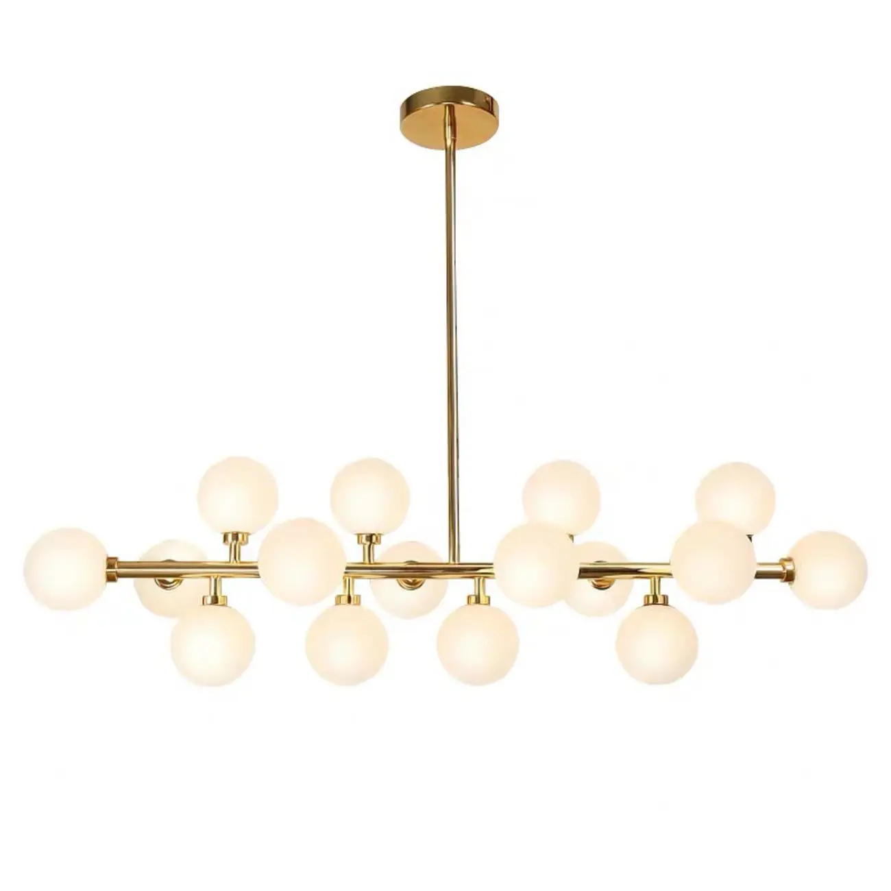 Modern Globe Gold Island Chandelier for Dining Area Image - 9 | homeyfad