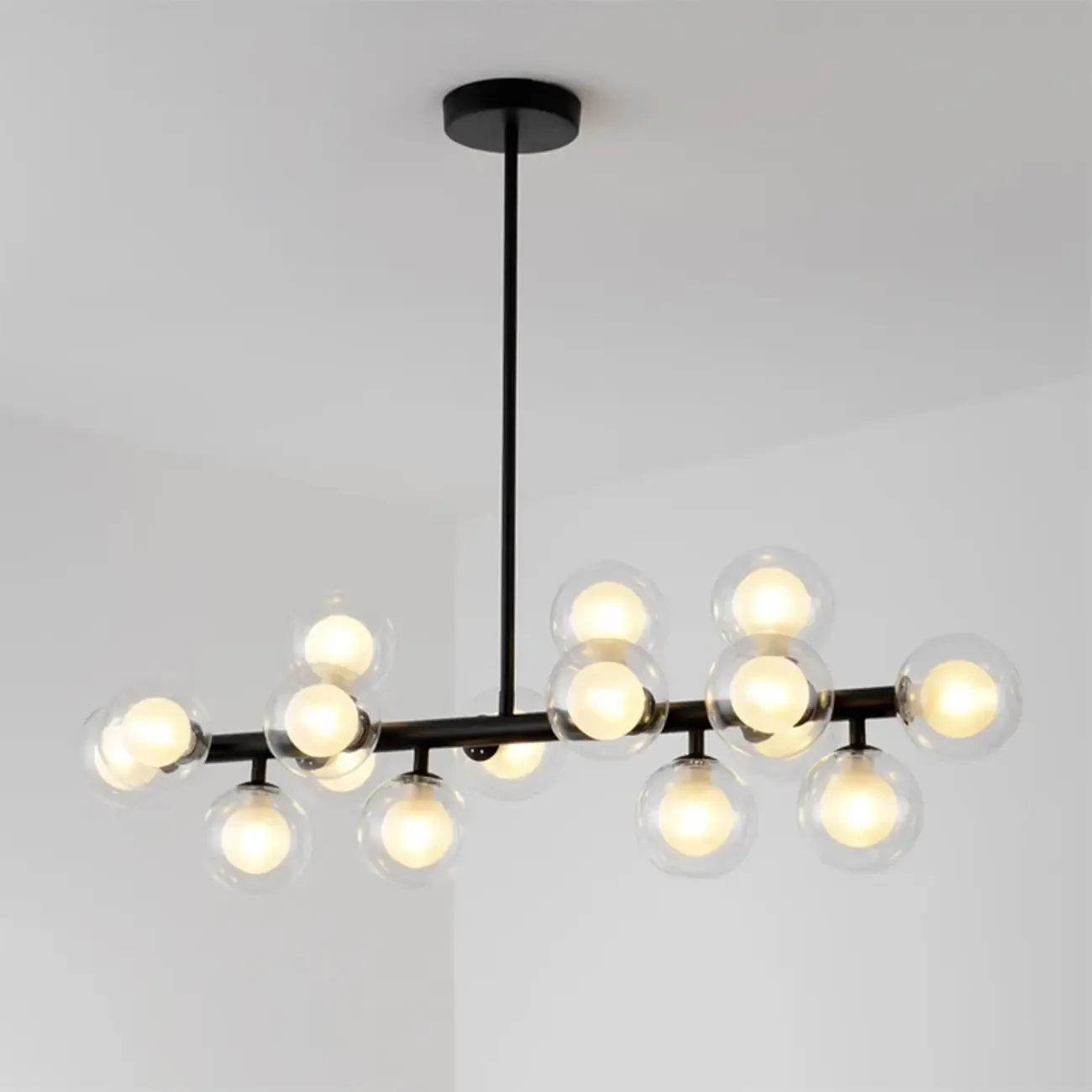 Modern Globe Gold Island Chandelier for Dining Area Image - 11