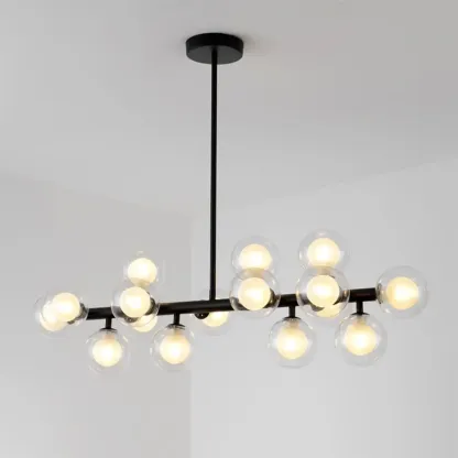 Modern Globe Gold Island Chandelier for Dining Area Image - 11