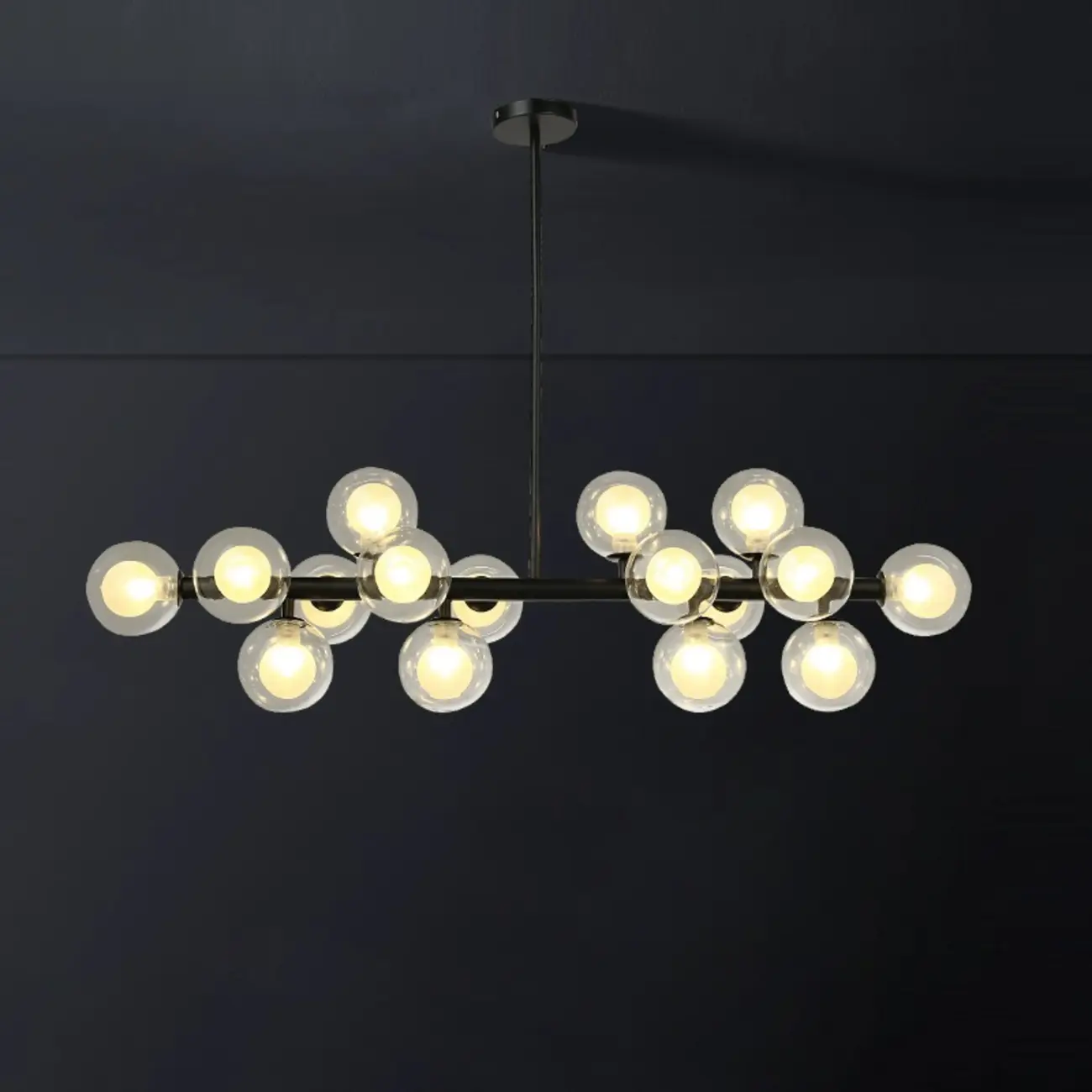 Modern Globe Gold Island Chandelier for Dining Area Image - 12 | homeyfad