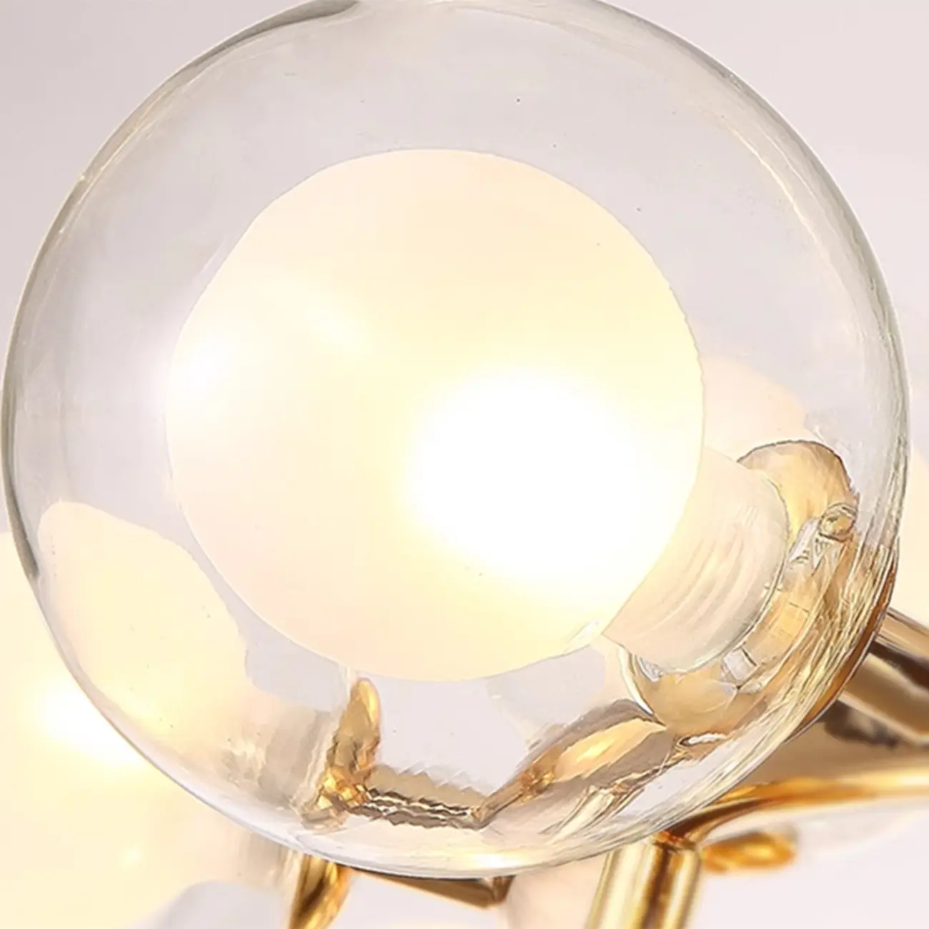 Modern Globe Gold Island Chandelier for Dining Area Image - 14 | homeyfad