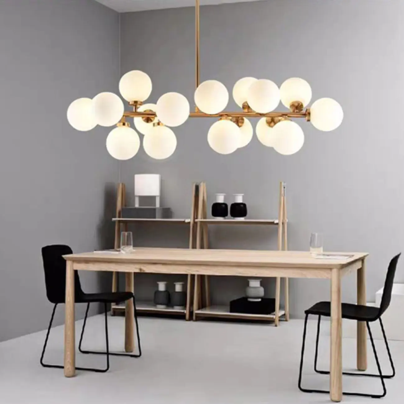Modern Globe Gold Island Chandelier for Dining Area Image - 18 | homeyfad