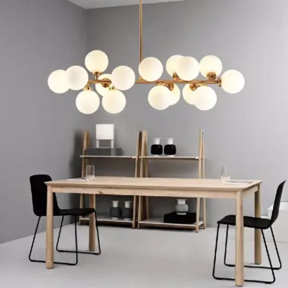 Modern Globe Gold Island Chandelier for Dining Area Image - 18
