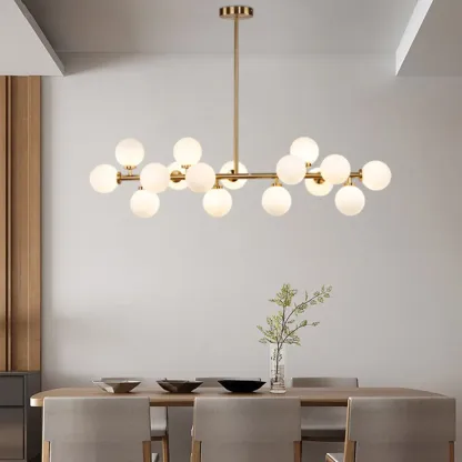Modern Globe Gold Island Chandelier for Dining Area Image - 19