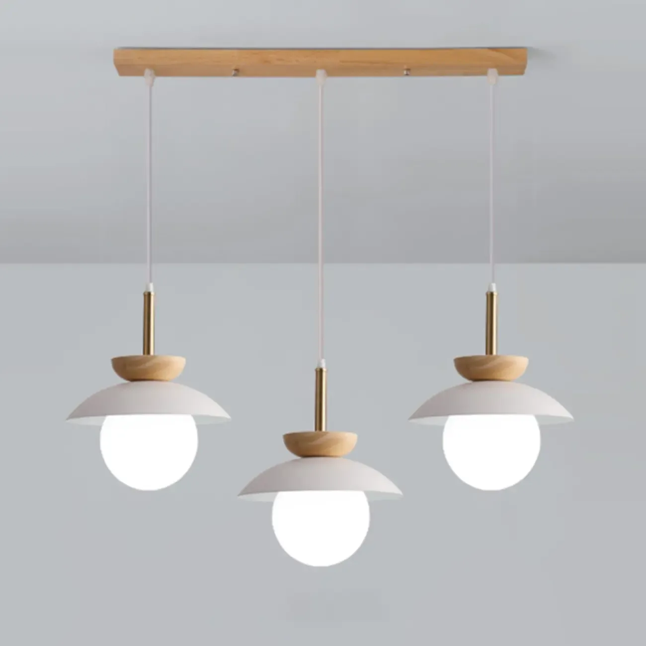 3-Light Modern Wood Pendant Lights for Kitchen Image - 3