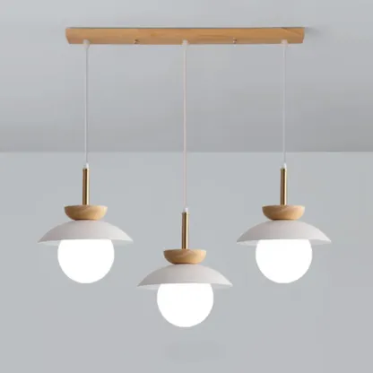 3-Light Modern Wood Pendant Lights for Kitchen Image - 3