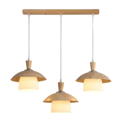 3-Light Modern Wood Pendant Lights for Kitchen Image - 6