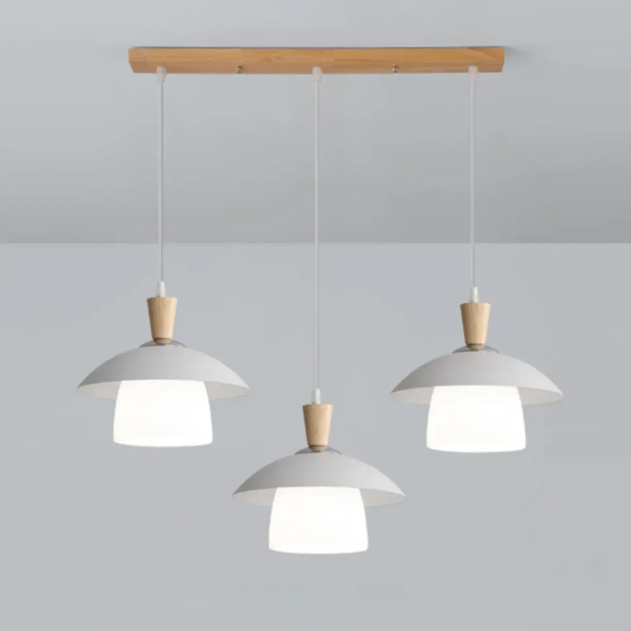 3-Light Modern Wood Pendant Lights for Kitchen Image - 7