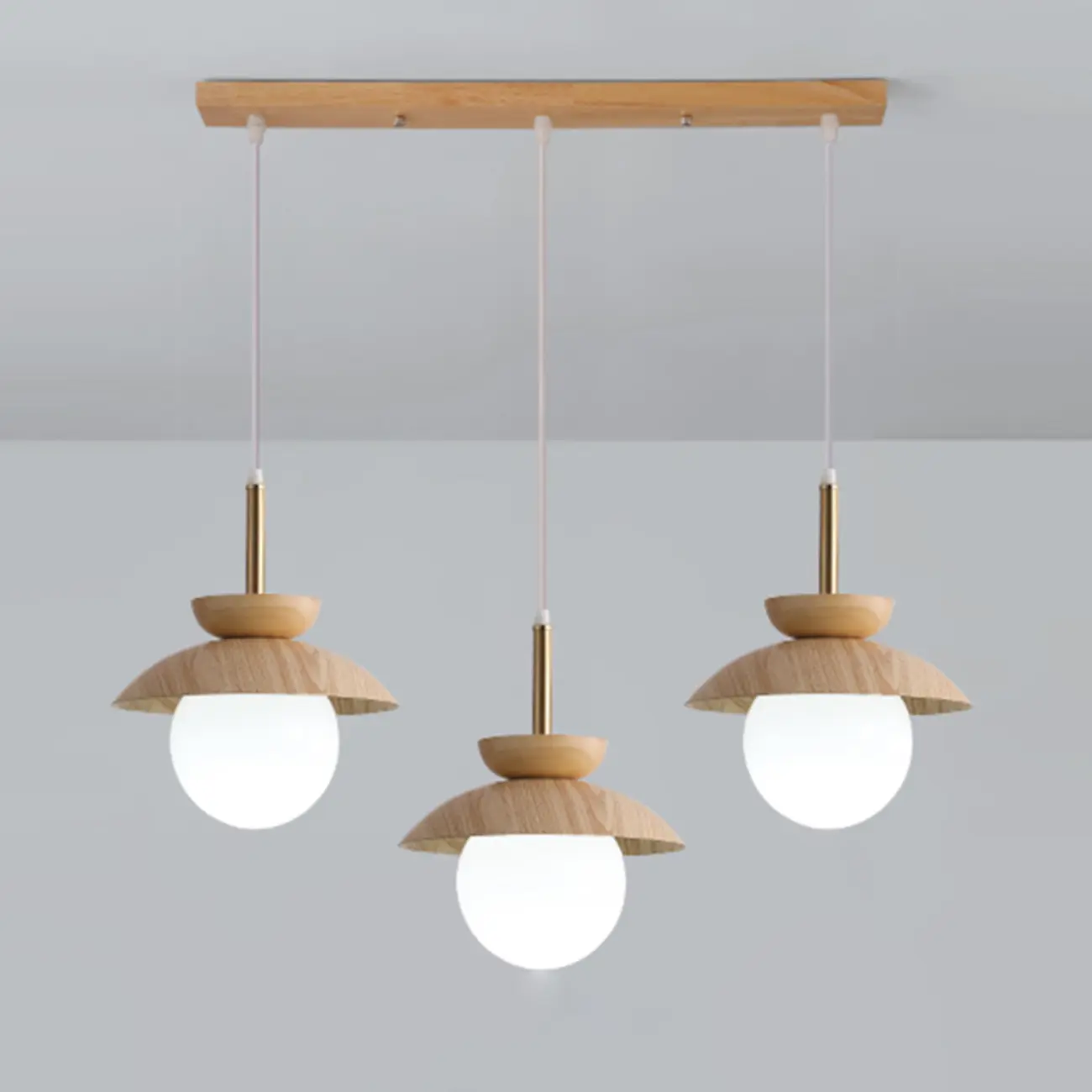 3-Light Modern Wood Pendant Lights for Kitchen Image - 8 | homeyfad