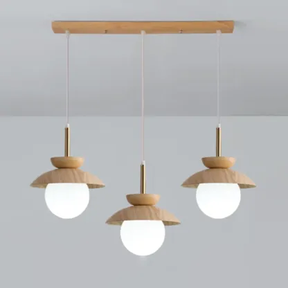 3-Light Modern Wood Pendant Lights for Kitchen Image - 8