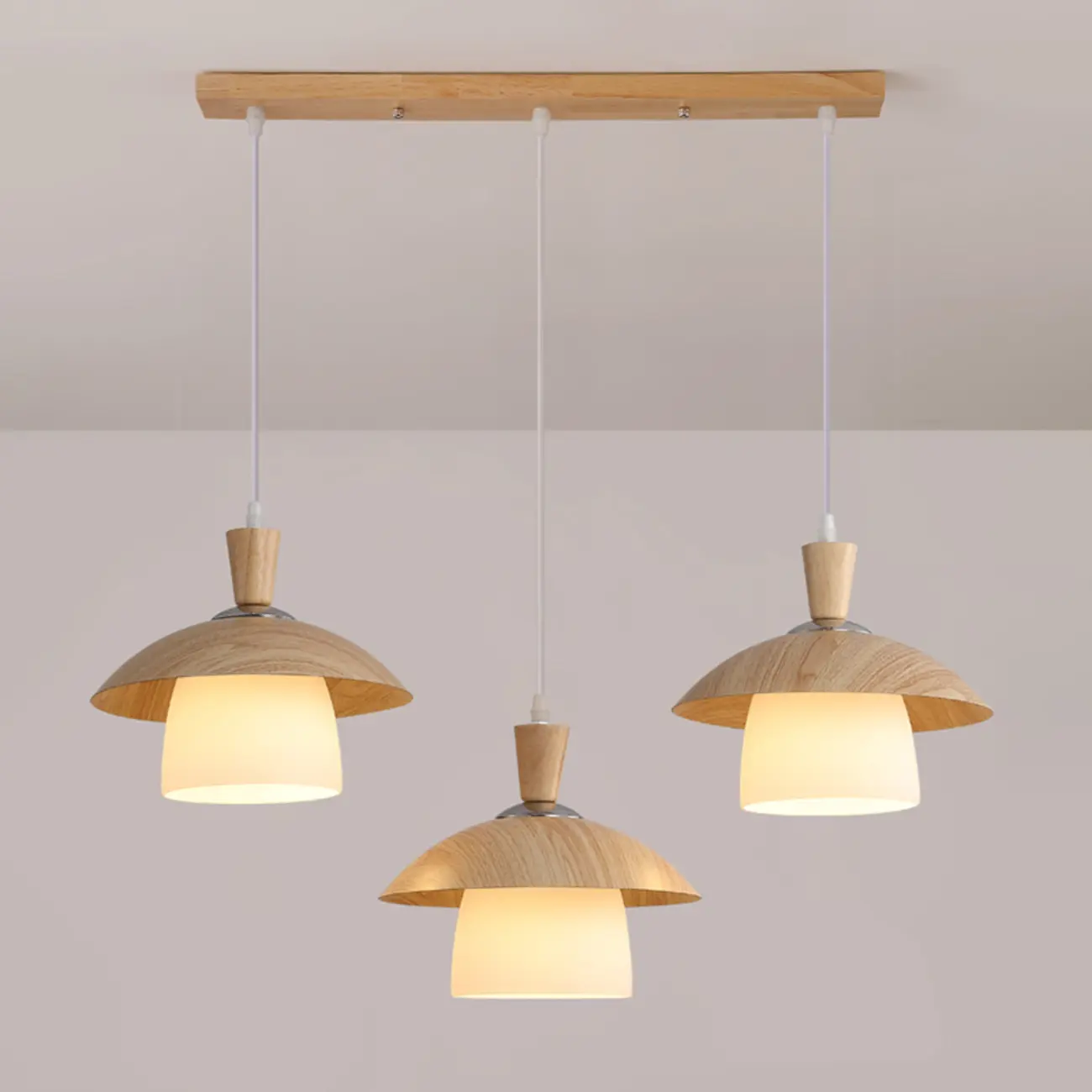 3-Light Modern Wood Pendant Lights for Kitchen Image - 9 | homeyfad