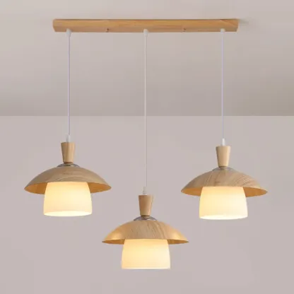 3-Light Modern Wood Pendant Lights for Kitchen Image - 9