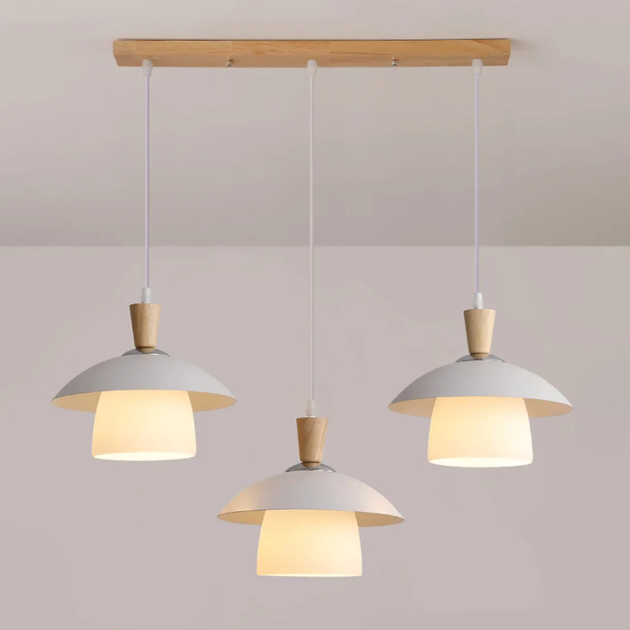 3-Light Modern Wood Pendant Lights for Kitchen Image - 10 | homeyfad