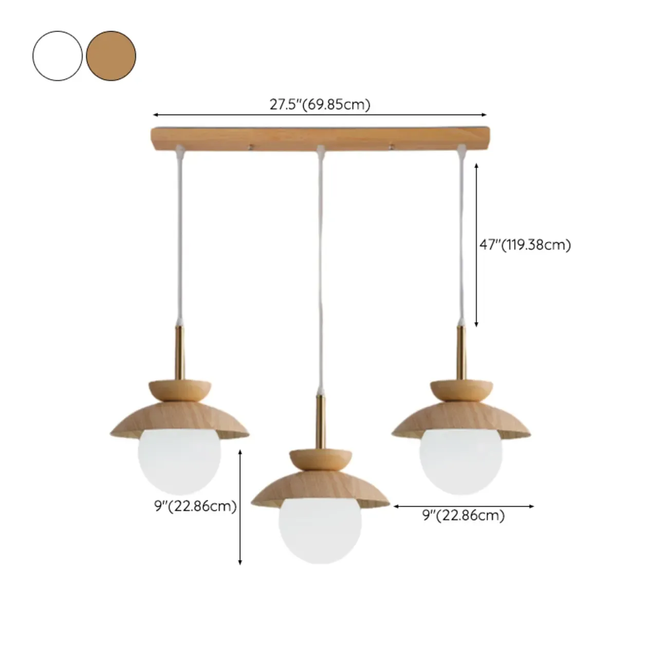 3-Light Modern Wood Pendant Lights for Kitchen Image - 14