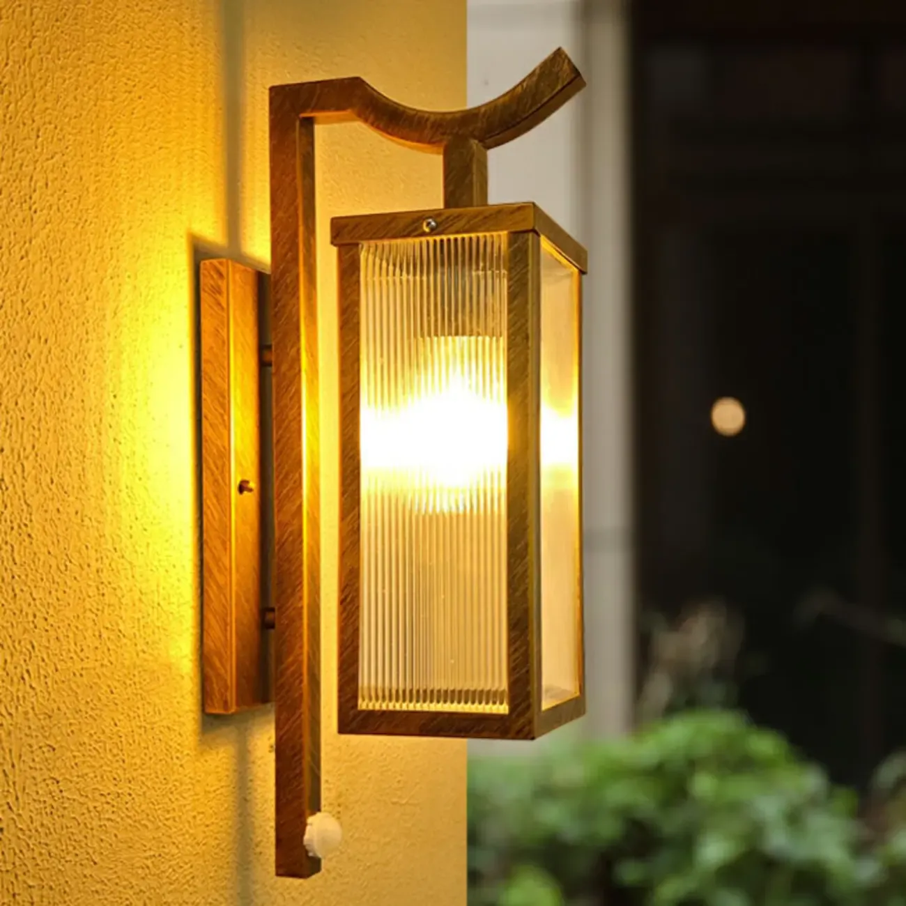 Modern Steel 19.5" Outdoor Wall Sconce with Glass Shade