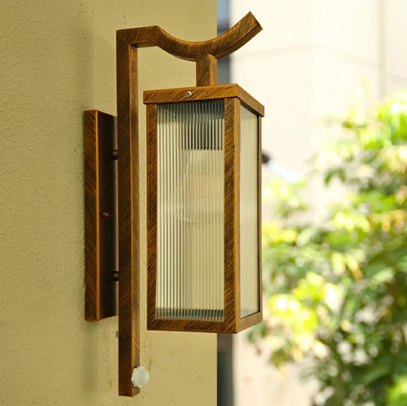 Modern Steel 19.5" Outdoor Wall Sconce with Glass Shade | homeyfad