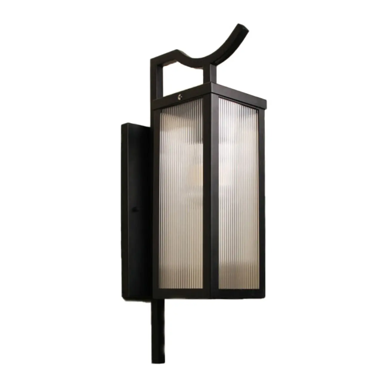 Modern Steel 19.5" Outdoor Wall Sconce with Glass Shade | homeyfad