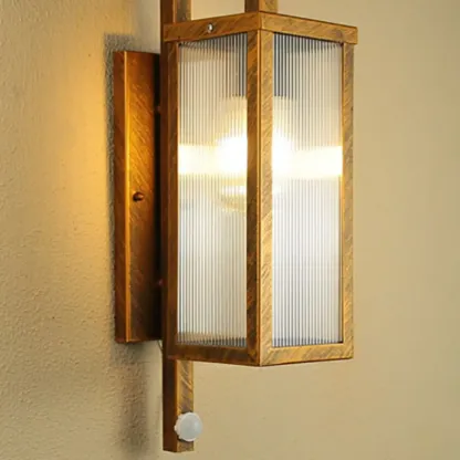 Modern Steel 19.5" Outdoor Wall Sconce with Glass Shade