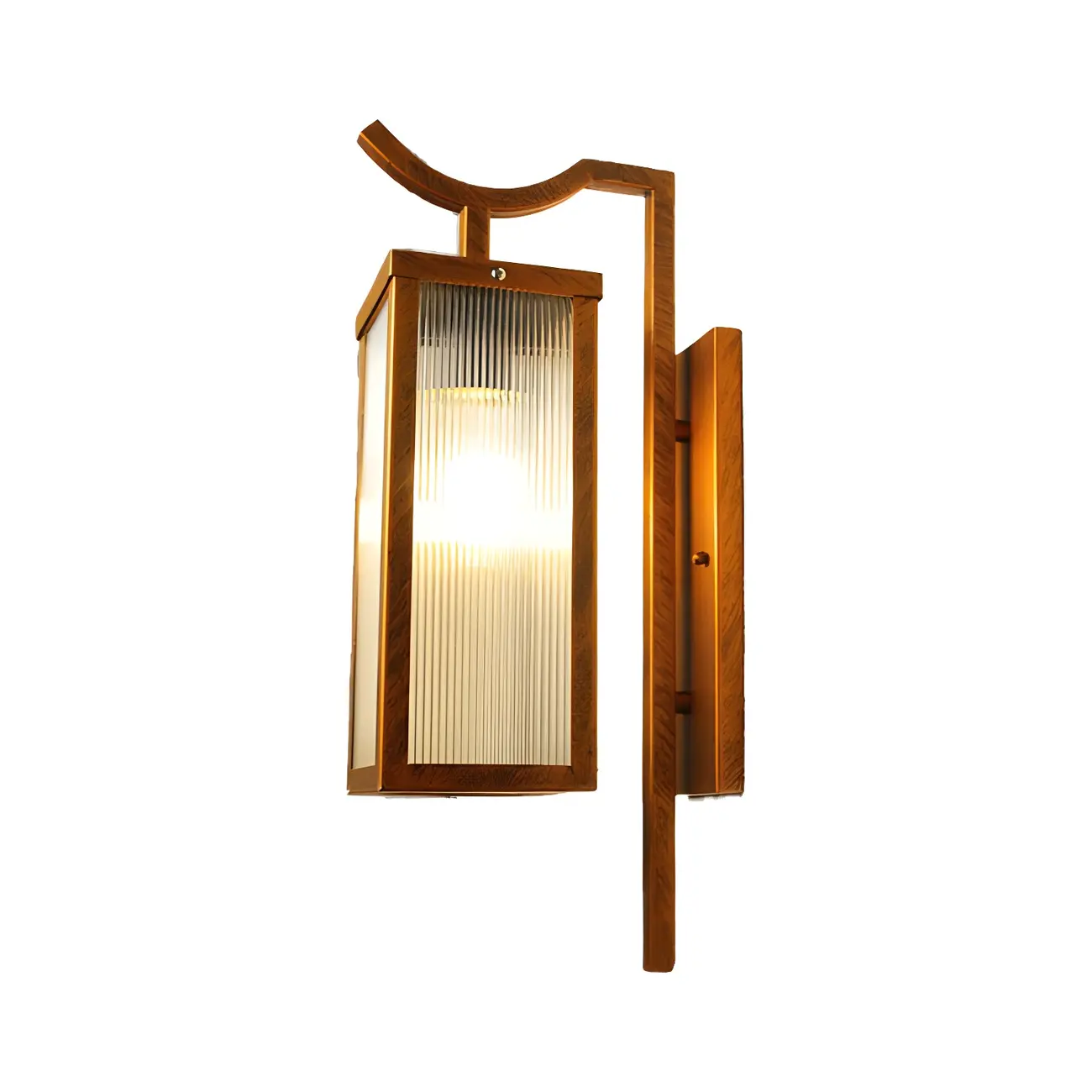 Modern Steel 19.5" Outdoor Wall Sconce with Glass Shade | homeyfad