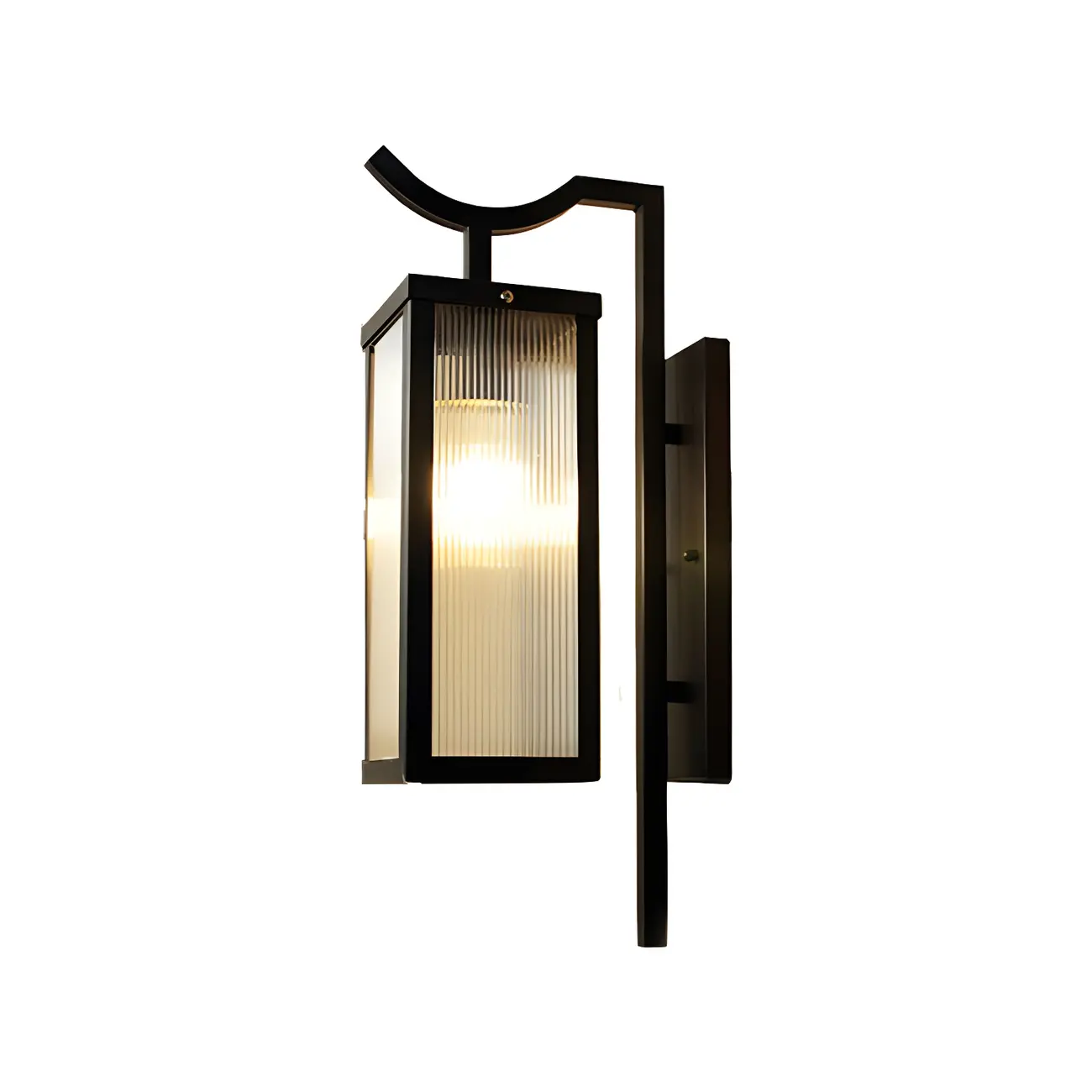 Modern Steel 19.5" Outdoor Wall Sconce with Glass Shade | homeyfad