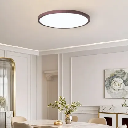 Modern Circular Flush Mount LED Ceiling Light for Bedroom Image - 4