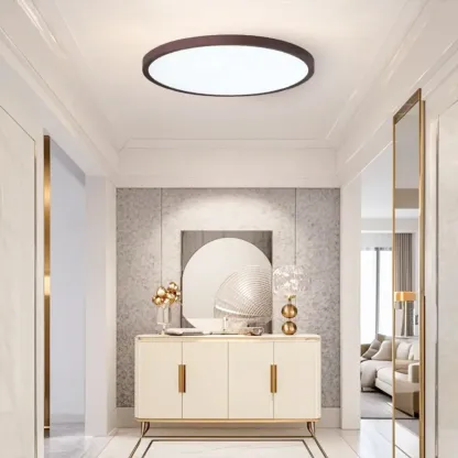 Modern Circular Flush Mount LED Ceiling Light for Bedroom Image - 5