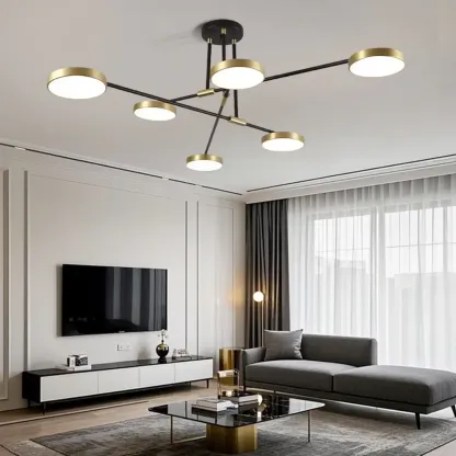 Contemporary Indoor LED Ceiling Light with Acrylic Shade  Image - 1