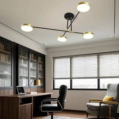 Contemporary Indoor LED Ceiling Light with Acrylic Shade  Image - 3