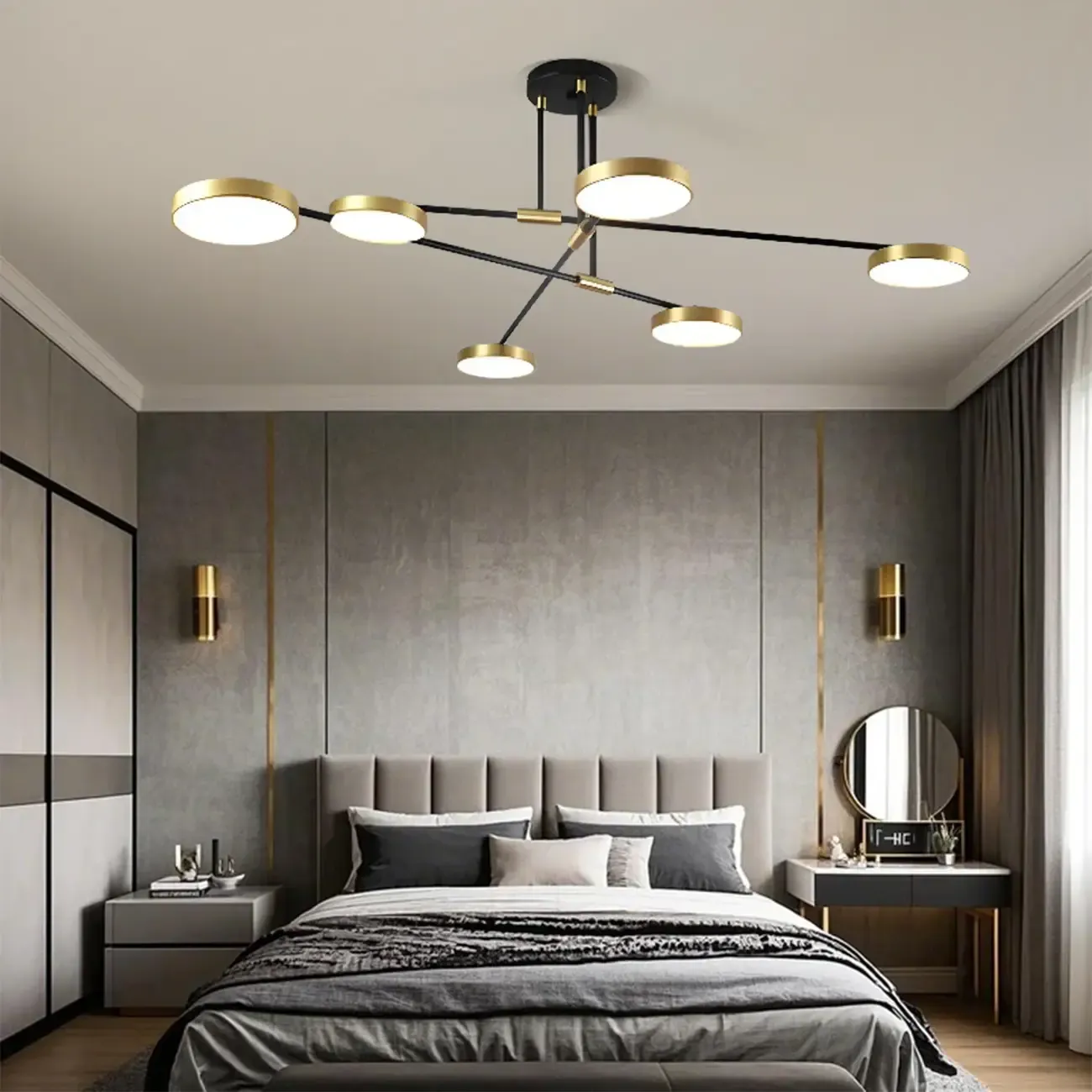 Contemporary Indoor LED Ceiling Light with Acrylic Shade  Image - 4