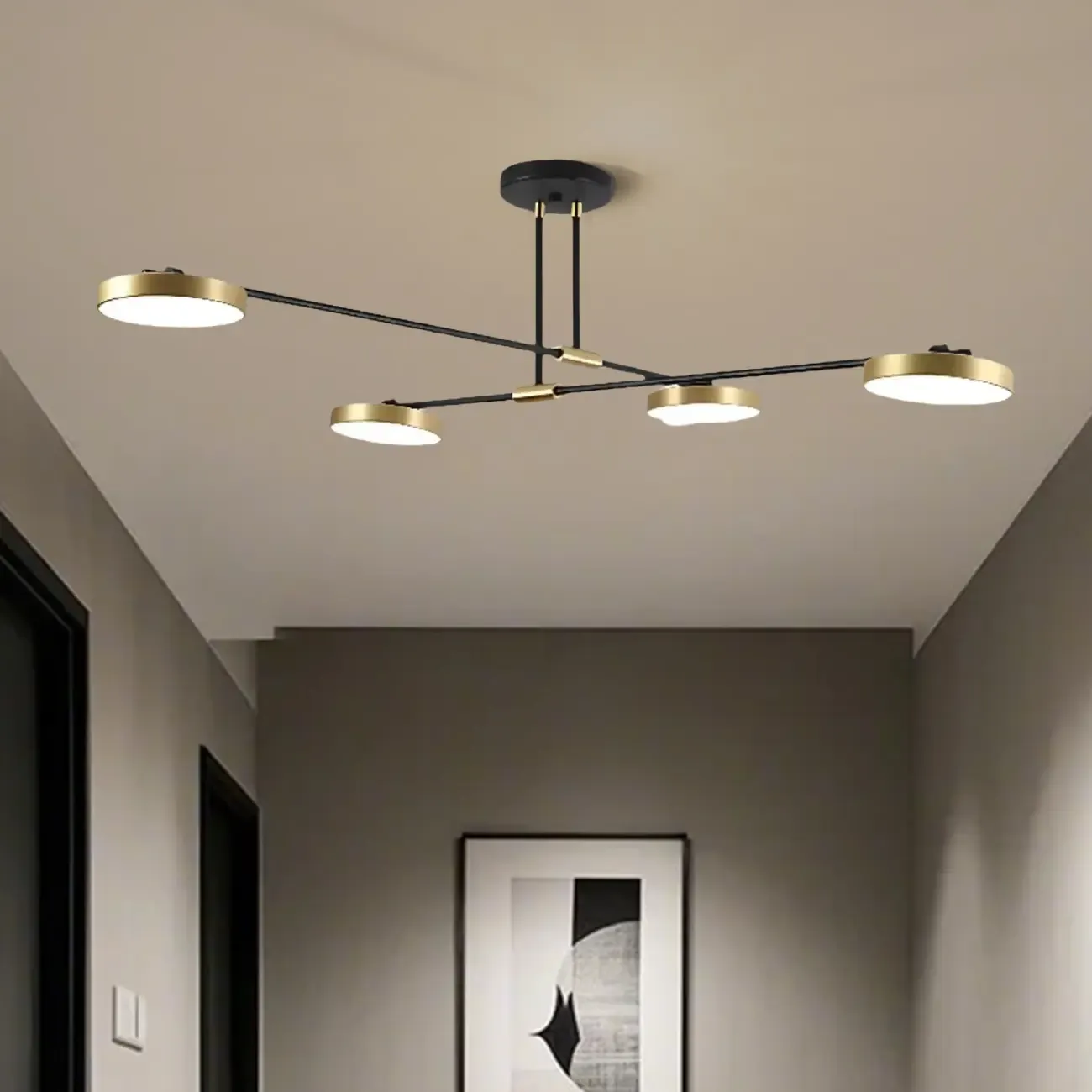 Contemporary Indoor LED Ceiling Light with Acrylic Shade | HomeyFad