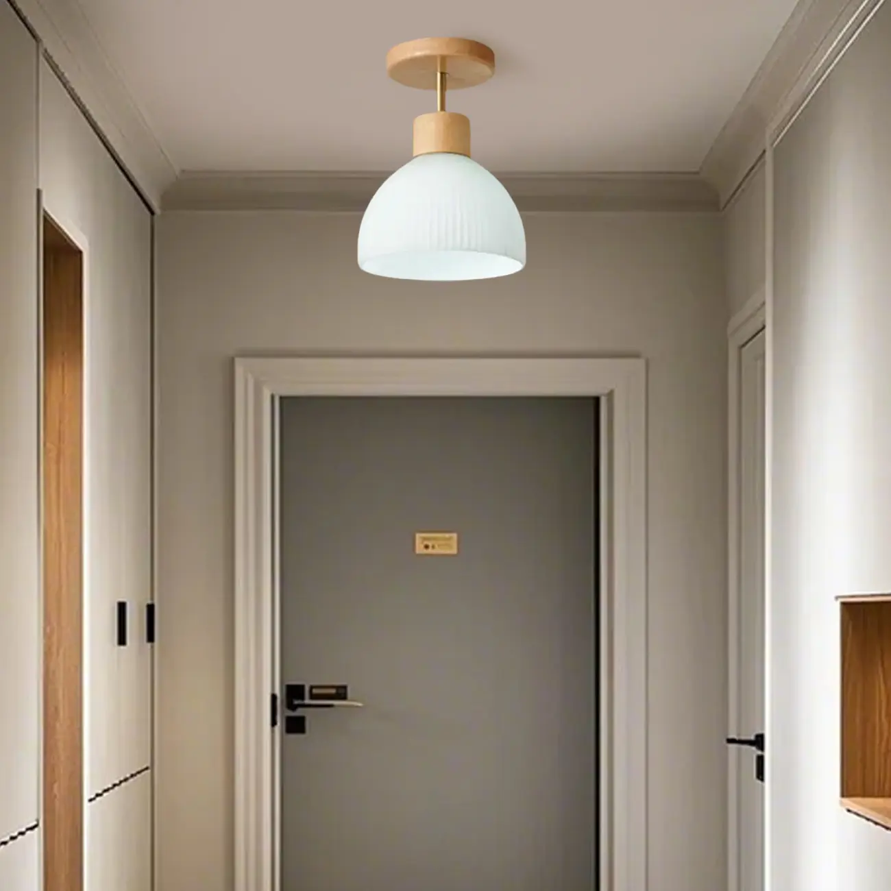 Modern Bowl LED Semi Flush Ceiling Light for Living Space Image - 2 | homeyfad