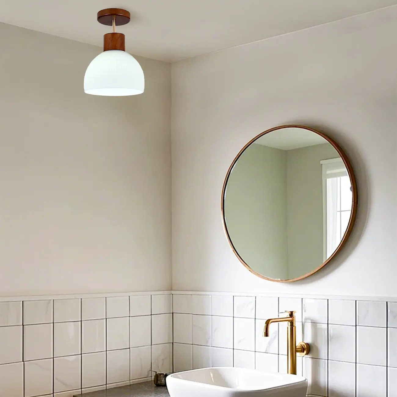 Modern Bowl LED Semi Flush Ceiling Light for Living Space Image - 3 | homeyfad