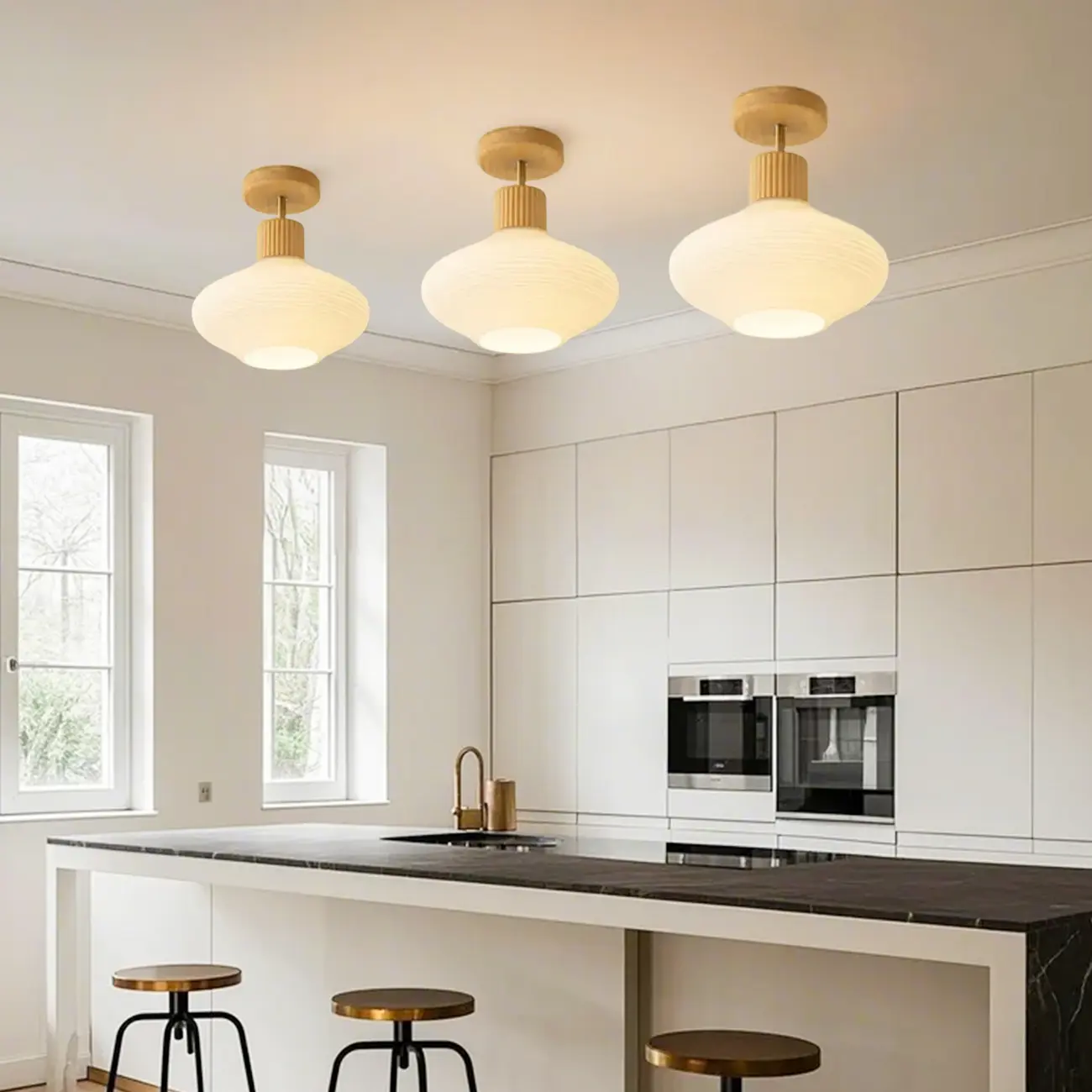 5 to 9 Inch Modern Semi Flush Ceiling Light for Living Room  Image - 1 | homeyfad